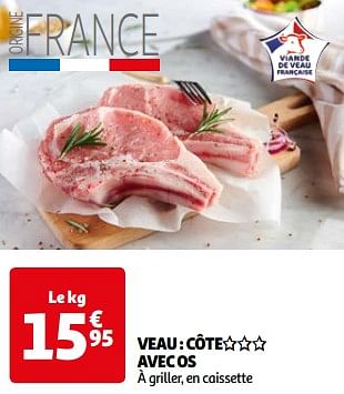 Promoties Veau côte avec os - Huismerk - Auchan - Geldig van 26/03/2024 tot 01/04/2024 bij Auchan