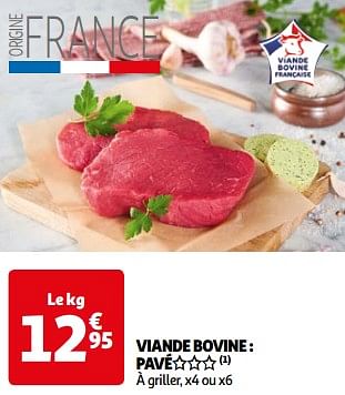Promotions Viande bovine pavé - Produit Maison - Auchan Ronq - Valide de 26/03/2024 à 01/04/2024 chez Auchan Ronq