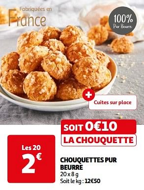 Promoties Chouquettes pur beurre - Huismerk - Auchan - Geldig van 26/03/2024 tot 01/04/2024 bij Auchan