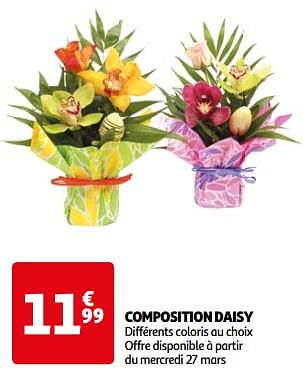 Promoties Composition daisy - Huismerk - Auchan - Geldig van 26/03/2024 tot 01/04/2024 bij Auchan