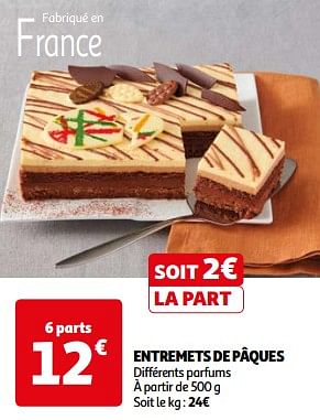 Promoties Entremets de pâques - Huismerk - Auchan - Geldig van 26/03/2024 tot 01/04/2024 bij Auchan