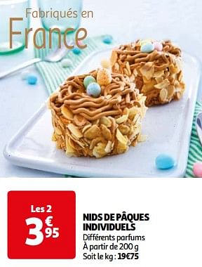 Promotions Nids de pâques individuels - Produit Maison - Auchan Ronq - Valide de 26/03/2024 à 01/04/2024 chez Auchan Ronq