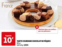 Tarte couronne chocolat de pâques-Huismerk - Auchan