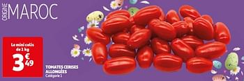 Promoties Tomates cerises allongées - Huismerk - Auchan - Geldig van 26/03/2024 tot 01/04/2024 bij Auchan