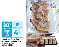 16 mini pâtés croûte auchan le charcutier-Huismerk - Auchan