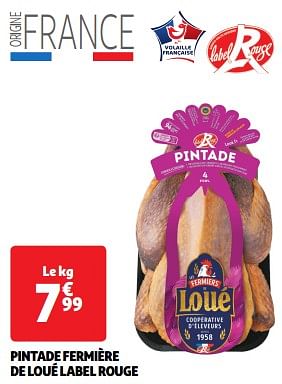 Promoties Pintade fermière de loué label rouge - Loue - Geldig van 26/03/2024 tot 31/03/2024 bij Auchan