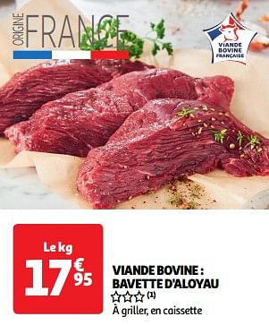 Promotions Viande bovine bavette d`aloyau - Produit Maison - Auchan Ronq - Valide de 26/03/2024 à 31/03/2024 chez Auchan Ronq