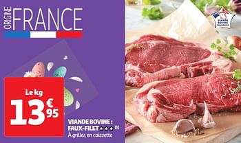 Promotions Viande bovine faux-filet - Produit Maison - Auchan Ronq - Valide de 26/03/2024 à 31/03/2024 chez Auchan Ronq