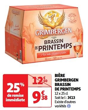 Promotions Bière grimbergen brassin de printemps - Grimbergen - Valide de 26/03/2024 à 31/03/2024 chez Auchan Ronq