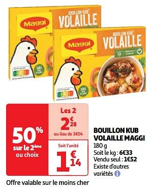 Promoties Bouillon kub volaille maggi - MAGGI - Geldig van 26/03/2024 tot 31/03/2024 bij Auchan