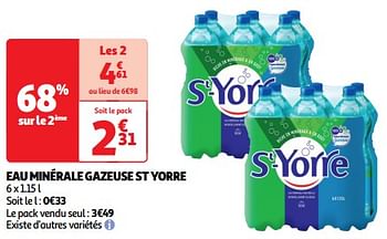 Promotions Eau minérale gazeuse st yorre - St Yorre - Valide de 26/03/2024 à 31/03/2024 chez Auchan Ronq