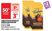 Tablettes de chocolat noir extra poulain-Poulain