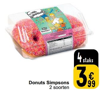 Promoties Donuts simpsons - Huismerk - Cora - Geldig van 26/03/2024 tot 30/03/2024 bij Cora