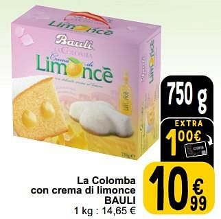 Promoties La colomba con crema di limonce bauli - Bauli - Geldig van 26/03/2024 tot 30/03/2024 bij Cora