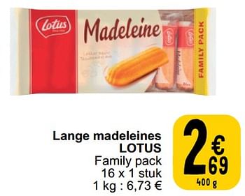 Promotions Lange madeleines lotus - Lotus Bakeries - Valide de 26/03/2024 à 30/03/2024 chez Cora