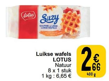 Promoties Luikse wafels lotus natuur - Lotus Bakeries - Geldig van 26/03/2024 tot 30/03/2024 bij Cora