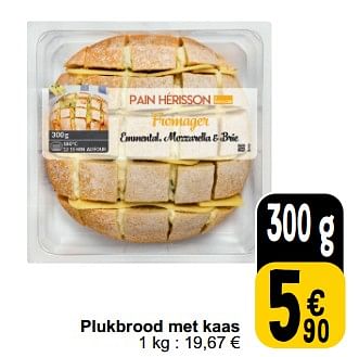 Promotions Plukbrood met kaas - Produit maison - Cora - Valide de 26/03/2024 à 30/03/2024 chez Cora
