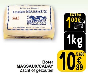 Promoties Boter massaux cabay - Lucien Massaux - Geldig van 26/03/2024 tot 30/03/2024 bij Cora