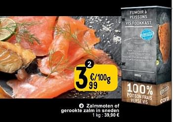 Promotions Zalmmoten of gerookte zalm in sneden - Produit maison - Cora - Valide de 26/03/2024 à 30/03/2024 chez Cora