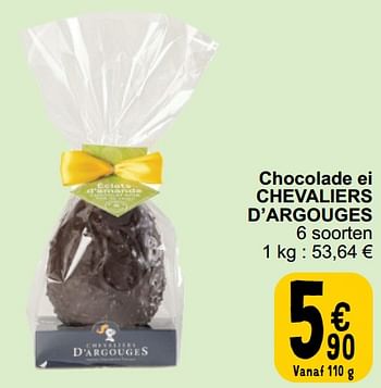 Promotions Chocolade ei chevaliers d’argouges - Chevaliers d’Argouges - Valide de 26/03/2024 à 30/03/2024 chez Cora