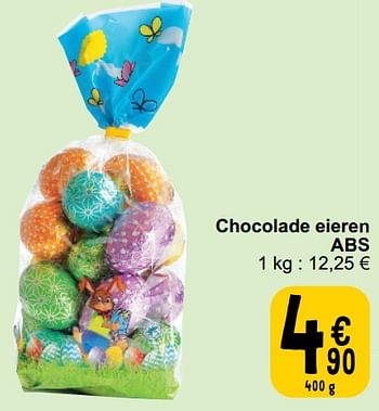 Promoties Chocolade eieren abs - Abs Sweet - Geldig van 26/03/2024 tot 30/03/2024 bij Cora