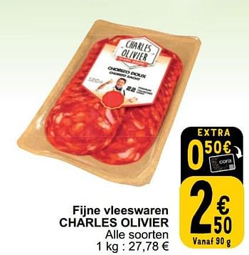 Promoties Fijne vleeswaren charles olivier - Charles Olivier - Geldig van 26/03/2024 tot 30/03/2024 bij Cora