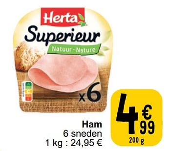 Promotions Ham - Herta - Valide de 26/03/2024 à 30/03/2024 chez Cora