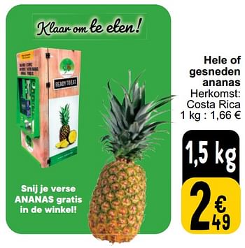 Promotions Hele of gesneden ananas - Produit maison - Cora - Valide de 26/03/2024 à 30/03/2024 chez Cora