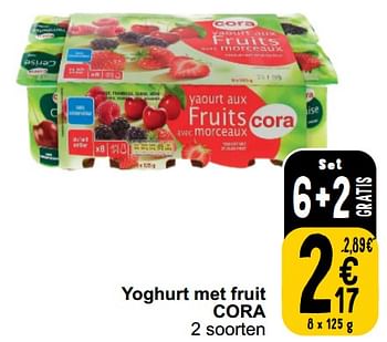 Promoties Yoghurt met fruit cora - Huismerk - Cora - Geldig van 26/03/2024 tot 30/03/2024 bij Cora