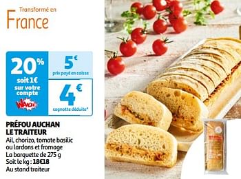 Promoties Préfou auchan le traiteur - Huismerk - Auchan - Geldig van 26/03/2024 tot 01/04/2024 bij Auchan