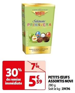Promotions Petits oeufs assortis novi - Novi - Valide de 26/03/2024 à 01/04/2024 chez Auchan Ronq