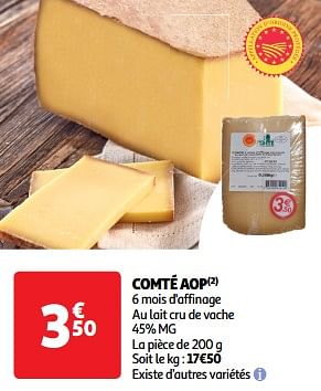 Promoties Comté aop - Huismerk - Auchan - Geldig van 26/03/2024 tot 31/03/2024 bij Auchan