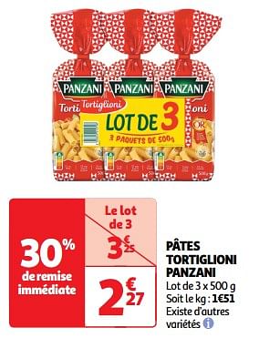 Promotions Pâtes tortiglioni panzani - Panzani - Valide de 26/03/2024 à 31/03/2024 chez Auchan Ronq