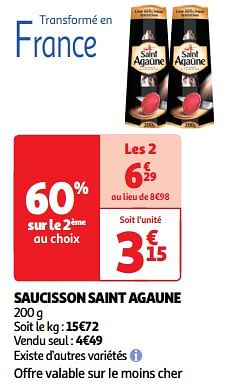 Promotions Saucisson saint agaune - Saint Agaune - Valide de 26/03/2024 à 31/03/2024 chez Auchan Ronq