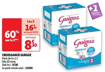 Promotions Croissance guigoz - guigoz - Valide de 26/03/2024 à 31/03/2024 chez Auchan Ronq
