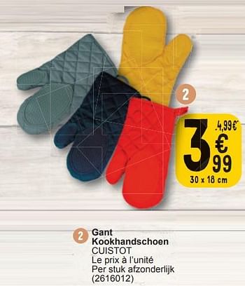 Promoties Gant kookhandschoen cuistot - Huismerk - Cora - Geldig van 19/03/2024 tot 30/03/2024 bij Cora