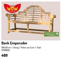 Bank emperador-Garden Plus 