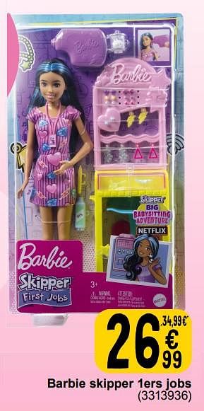 Promoties Barbie skipper 1ers jobs - Mattel - Geldig van 19/03/2024 tot 08/04/2024 bij Cora