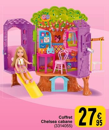 Promotions Coffret chelsea cabane - Mattel - Valide de 19/03/2024 à 08/04/2024 chez Cora