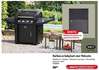 Promoties Barbecue bakplaat voor robusto - Boretti - Geldig van 17/02/2024 tot 31/08/2024 bij Oh'Green