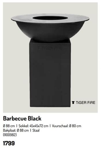 Promoties Barbecue black - Tiger Fire - Geldig van 17/02/2024 tot 31/08/2024 bij Oh'Green