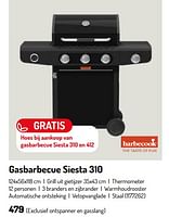 Promoties Gasbarbecue siesta 310 - Barbecook - Geldig van 17/02/2024 tot 31/08/2024 bij Oh'Green
