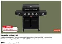 Promoties Gasbarbecue siesta 412 - Barbecook - Geldig van 17/02/2024 tot 31/08/2024 bij Oh'Green