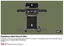 Gasbarbecue spirit classic e-220s