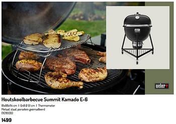 Promotions Houtskoolbarbecue summit kamado e-6 - Weber - Valide de 17/02/2024 à 31/08/2024 chez Oh'Green