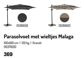 Promotions Parasolvoet met wieltjes malaga - Produit Maison - Oh'Green - Valide de 17/02/2024 à 31/08/2024 chez Oh'Green