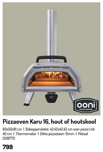 Promoties Pizzaoven karu 16, hout of houtskool - Ooni Pizza Ovens - Geldig van 17/02/2024 tot 31/08/2024 bij Oh'Green