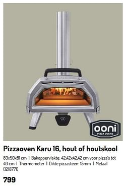 Pizzaoven karu 16, hout of houtskool