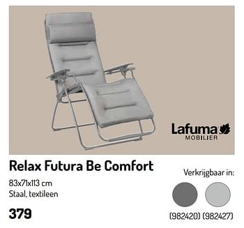 Promotions Relax futura be comfort - Lafuma - Valide de 17/02/2024 à 31/08/2024 chez Oh'Green