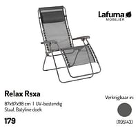 Promoties Relax rsxa - Lafuma - Geldig van 17/02/2024 tot 31/08/2024 bij Oh'Green